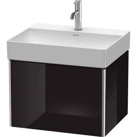 Xsquare Wall-Mounted Vanity Unit Black High Gloss